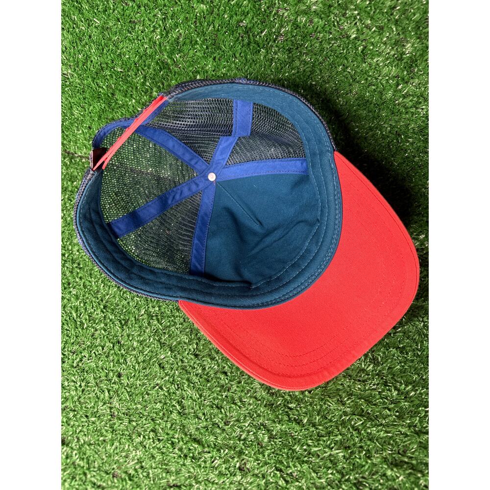 Patagonia Fitz Roy Bison Buffalo Trucker Mesh Hat Snapback Cap Outdoor Orange - Picture 5 of 5